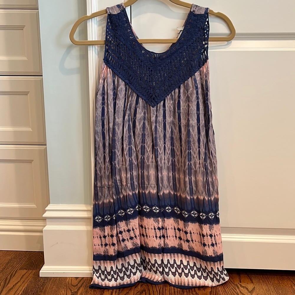 Blu Pepper blue and pink dress, size small